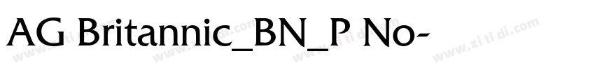 AG Britannic_BN_P No字体转换